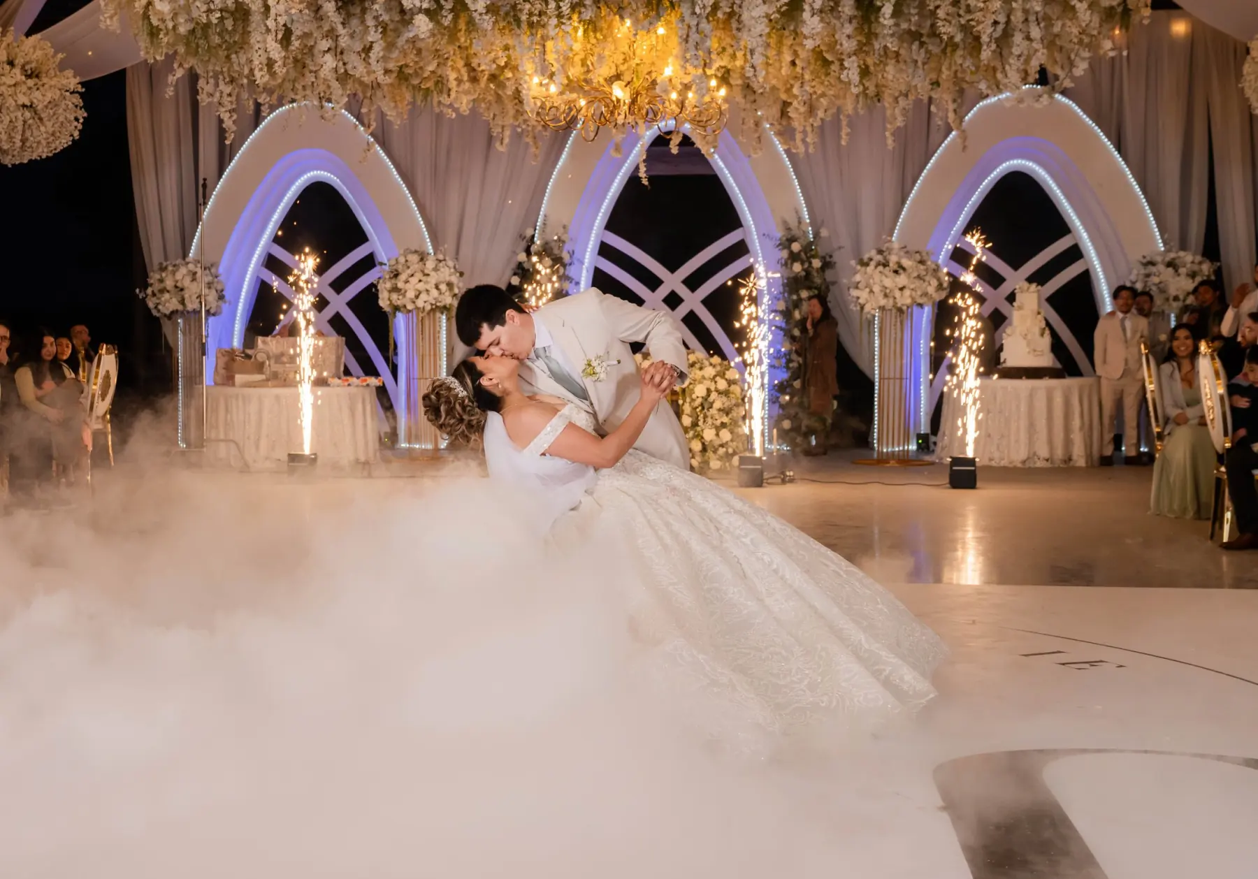 Wedding couple dancing inside Imperial Grand Events