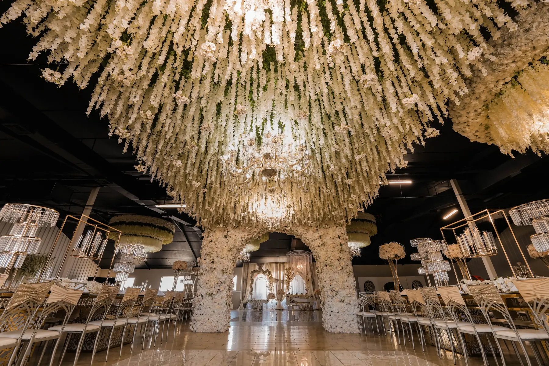 Hall floral ceiling at Imperial Event Center 1