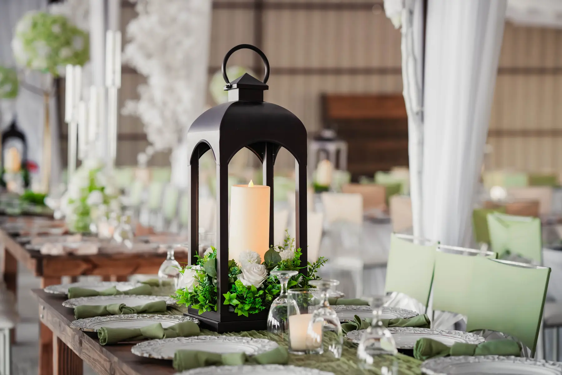 Lantern centerpiece at Imperial Event Center 2