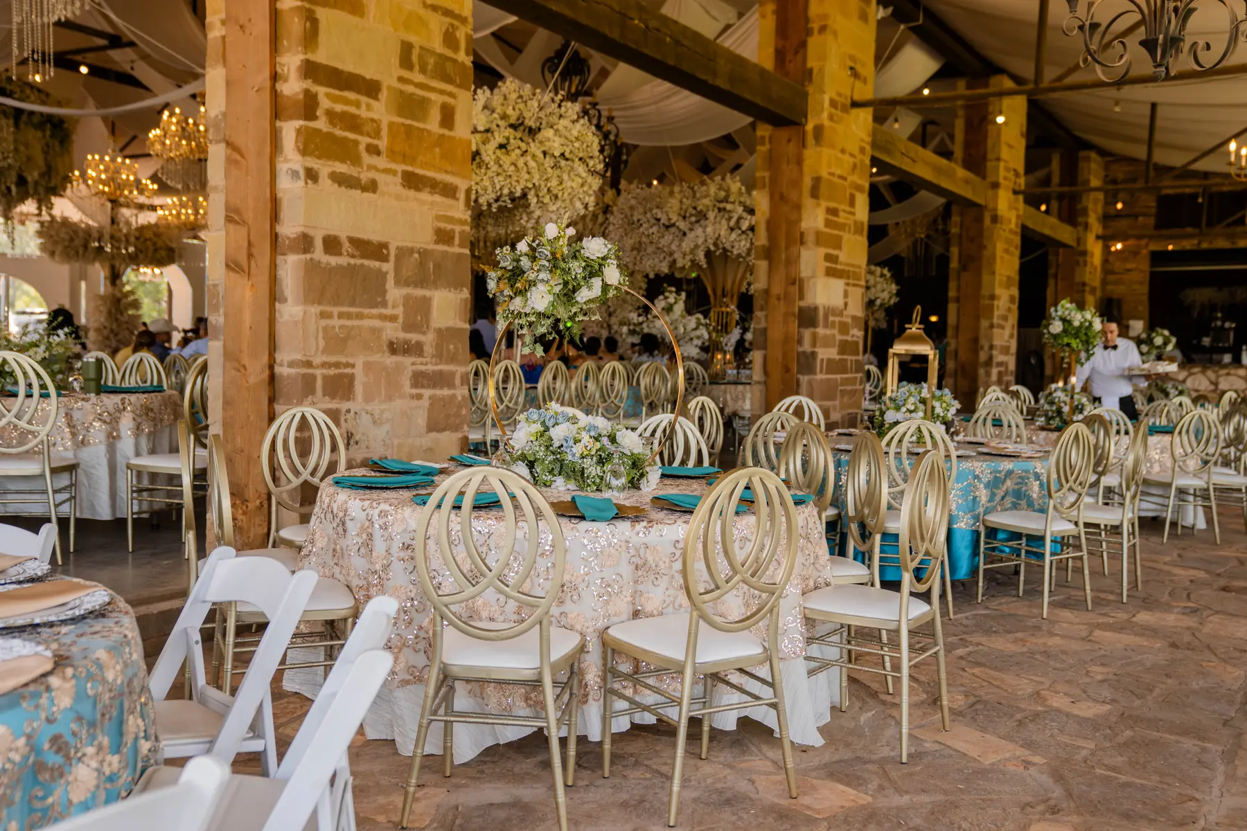 Quince stone terrace at Mere's by Imperial Events